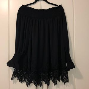 New Black Off the Shoulder Blouse